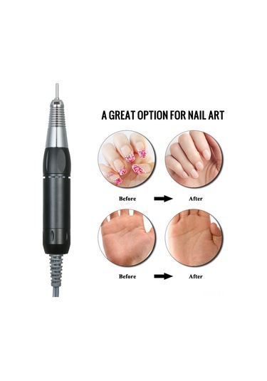 Geeroyoo 202 Elektrikli Tırnak Taşlama Makinesi Kalem Tasarımı Sessiz Ve Titreşimsiz Yedek Sap, Siyah