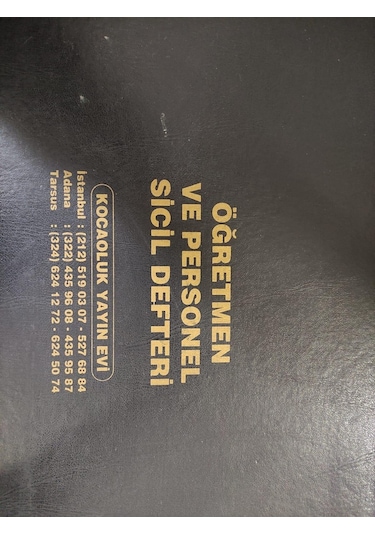 ÖĞRETMEN VE PERSONEL SİCİL DEFTERİ ( CİLTLİ ) - KOCAOLUK YAYIN EV