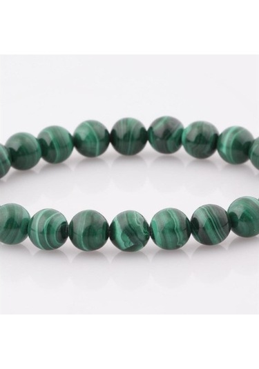 Tesbih Sakarya Malakit Taşı Doğaltaş Unisex Bileklik Yeşil