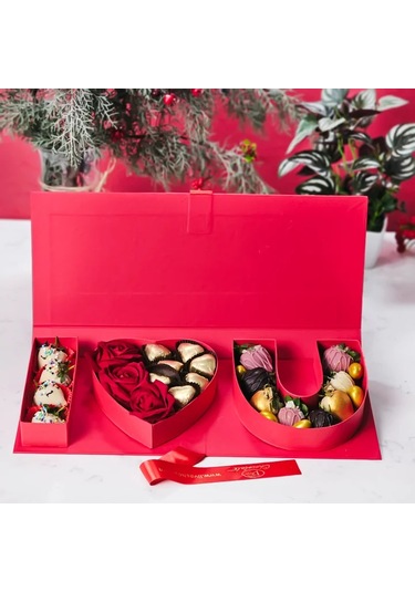 Sevgililer Günü I Love You Çikolata Kutusu Çilekli