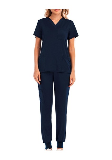 Dolıty Çok Cepli V Yaka İş Elbisesi Ile Nefes Xxl-koyu-mavi