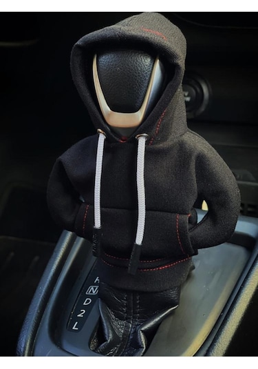 Siyah Araba Vites Kapağı Moda Vites Kapşonlu Araba Vites Topuzu Kapağı Manuel Kolu Vites Kazak Değiştirme Kolu Kapağı Araba İç Aksesuarları