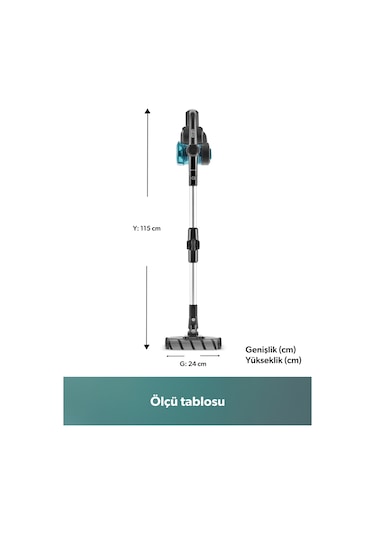 Homend Dustrider 1264H Şarjlı Turbo Başlıklı Dikey Süpürge