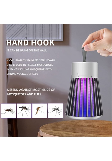 Symbee Usb Şarjlı Fiziksel Elektrik Şoku Led Ateşleyici, 8 Saat Süreli Batarya, Ev Ve Dış Mekan Kullanıma Uygun Sessiz Kovucu Beyaz