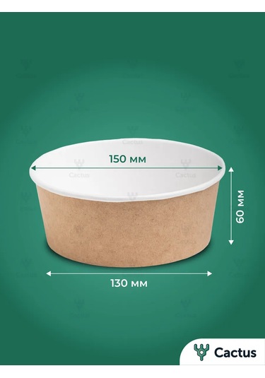 Cactus Kapaklı Derin Kağıt Tek Kullanımlık Tabaklar 10 Adet 317372832 100 adet