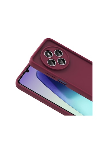 Toyigoo Redmi 14c Kılıf Kamera Korumalı Ananas Kapak - Mürdüm Mürdüm