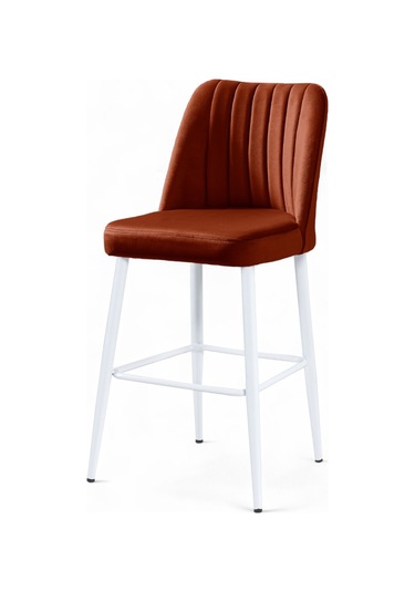 Ada Sandalye - Babyface Kiremit - Metal Beyaz Ayak Kiremit