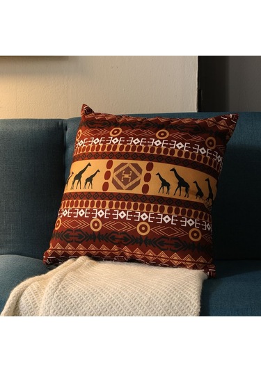 Yeni Sade Tarzda Baskılı Yastık Kılıfı No.94 Ekru