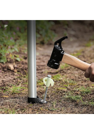 Lemestar Kamp Tenteği Sabitleyici Kancaları - 8 Adet Nilon Dış Mekan Çadır Gölge Tenteği Tutucu Aksesuarı Siyah