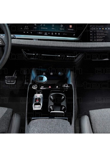 Audi A5 2025 Uyumlu Vites Etrafı Piano Black Konsol Tpu Koruyucu
