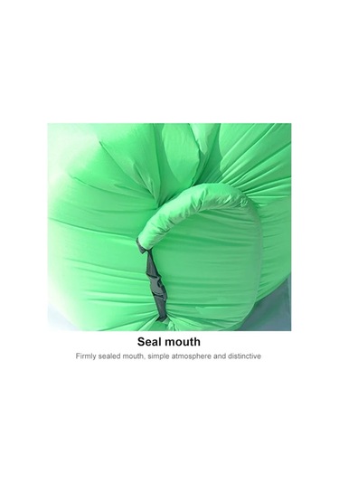 Prestigegoods Renk Engelleyen Yastık Stili 210t Ekose Şişme Kanepe Taşınabil Plaj Tulumu Koyu Mavi - Siyah 240x55cm Koyu Mavi - Siyah