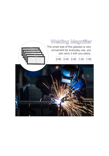 Mufunye Görüntü Büyütücü Cam Lens - Elektrikli Kaynak, Ark Kaynak Ve Kesim İşleri İçin - 2.5 Diopter - Değiştirilebilir Koruyucu Gözlük Parçası