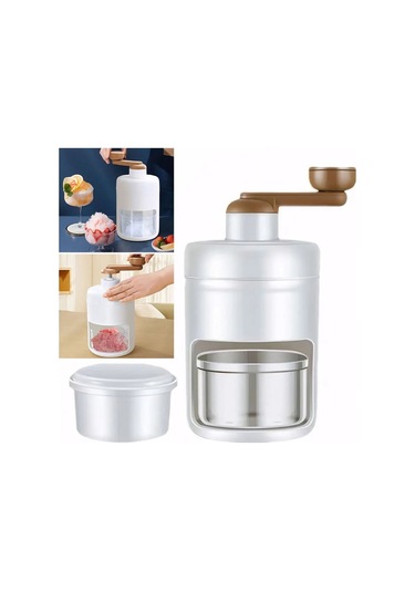 Jialan 500ml Elle Çalıştırılan Buz Tıraş Makinesi Çok Beyaz
