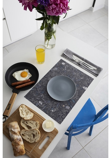 Dekoratif Baskılı Keçe Amerikan Servisi, Supla 2'Li Servis Takım  -368 Çok Renkli