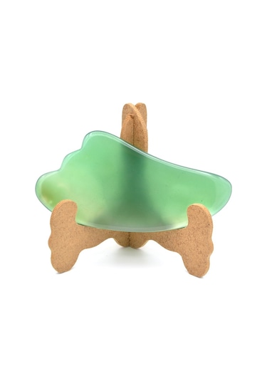 001 Hakiki Doğal Yeşil Akik Taşı Gua Sha Yüz Bakımı