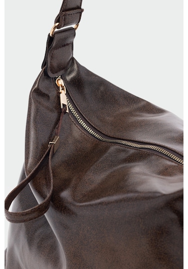 Gabrielle Salaş Omuz Çantası Kahve Kahverengi - Siyah - Bej