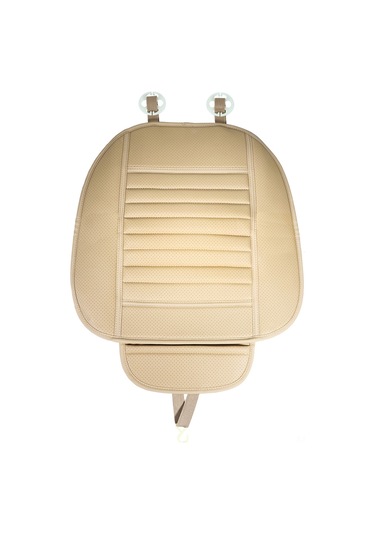 Vkemall Tırol T26126bg Bej Ön Koltuk Yastığı - Pu Deri + Sponge, Nemli Tabaka İle Kaymazsız, Konfor Ve Koltuk Koruması Sağlar