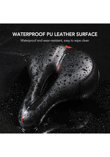 Symbee Geniş Ergonomik Bisiklet Jantası - Dayanıklı Pu Deri, Kalın Köpük Dolgulu, Çift Şok Emici, Havalandırıcı, Gece Görünürlüğü Işıklı - Sarı Sarı