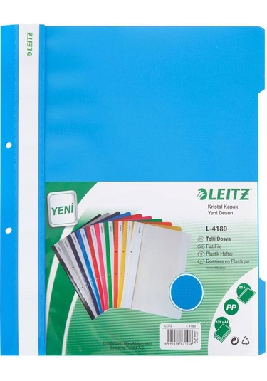 Leitz Telli Dosya Plastik Mavi 50'li L-4189