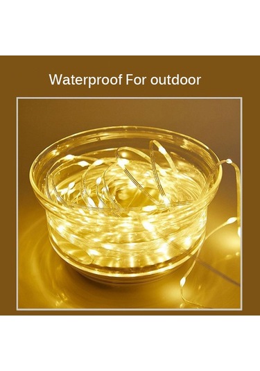 Led Dize Işıklar Pil Usb Powered Açık Bakır Tel Peri Işıklar Yeni Yıl Partisi Ev Düğün Bahçe Dekorasyon Için Noel Çelenk Usb Power 10m Sıcak Beyaz