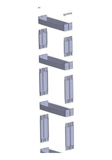Technow Motek SR-04 Tekerlekli Plastik,Mutfak,Banyo Rafı 4 Katlı