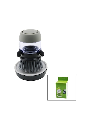 Standlı Depolu - Deterjan Hazneli Bulaşık - Lavabo Fırçası 4767 Çok Renkli