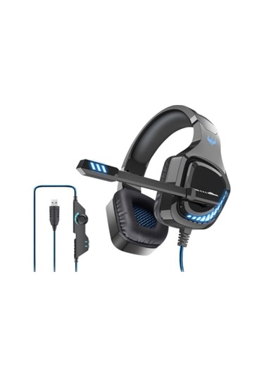 Kablolu Oyuncu Kulaklığı Gt97 Led Stereo Siyah