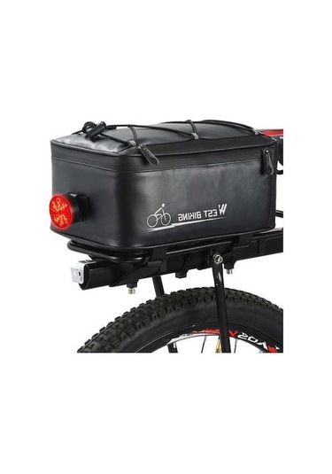 Didadodo Arka Koltuklu Elektrikli Bisiklet Çantası Dağ Bisikleti Sürüşü İçin Su Geçirmez Saklama Çantası Siyah Siyah
