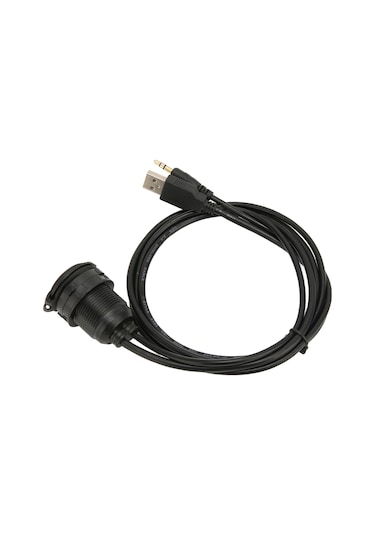 Kangvka Usb 2.0 3.5mm Aux Ertelenmiş Kablosu, Araba-motosiklet-tekne İçin Su Geçirmez, Gömülü Tasarım, Dayanıklı Pc Malzeme, 1m Uzunluk