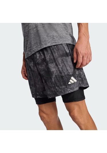 Adidas Own The Run Spray Dye 2-ın-1 Erkek Şort C-adıjn9680e50a00 Gri