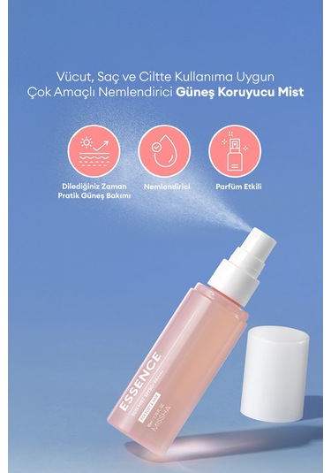 Saç Ve Vücut İçin Nemlendirici Güneş Koruyucu Mist All Around Safe Block Essence Sun Mist Spf50+
