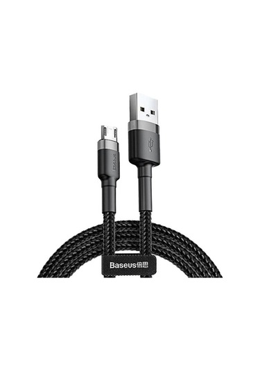 Baseus Cafule Serisi USB Kablo Micro USB 2.4A, 1M Siyah-Gri
