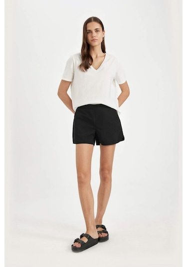 DeFacto Regular Fit Deniz Şortu-Fall in Love T5639AZ24SMBK27 Siyah DeFacto Regular Fit Deniz Şortu-Fall in Love T5639AZ24SMBK27 Siyah