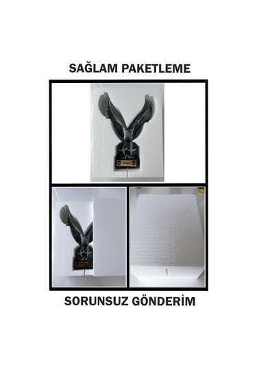 Siyah Beyazlı Taraftarlara Özel Kartal Figürü