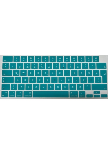 Arabulalaca Apple Uyumlu MacBook Pro 16.2 A2780 Türkçe Q Silikon Klavye Mint