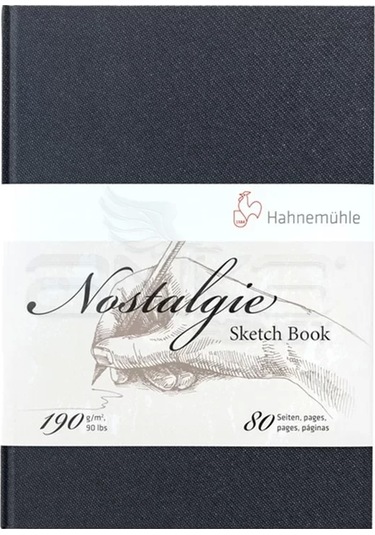 Hahnemühle Nostalgie Sketch Book Çizim Defteri Sert Kapak Dikey 190g 80 Yaprak
