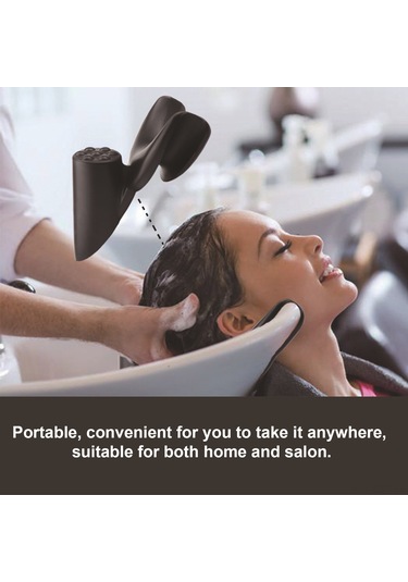 Samdoo Eva Saç Yıkama Yastığı - Kuaför Salonu Ve Ev İçin Su Geçirmez, Yumuşak Boyun Desteği, Siyah Renk Çok Renkli