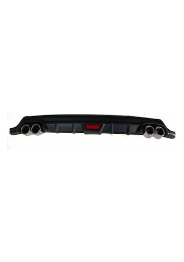 Volkswagen Bora Uyumlu Body Kit Difüzör 4 Çıkış Yuvarlak Siyah Model 2