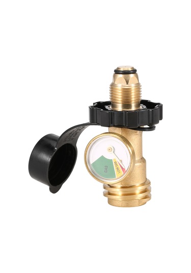 Tenfowee Pol-qcc1 Dönüştürücü Adaptör, Yakıt Seviyesi Gösterici İle, Kamping Stovu Ve Propane Cihazları İçin, Pirinç Yapısı Altın