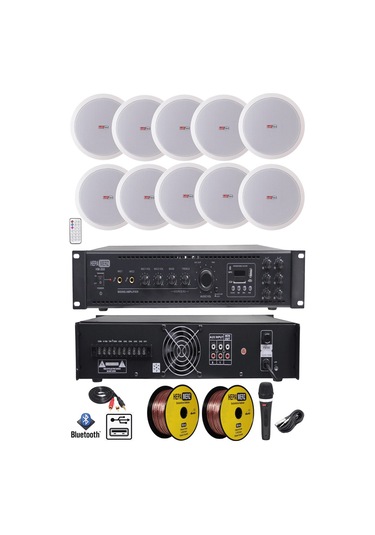 Lastvoice Maxx Paket-5 Tavan Hoparlörü ve 6 Bölgeli Anfi Ses Sist