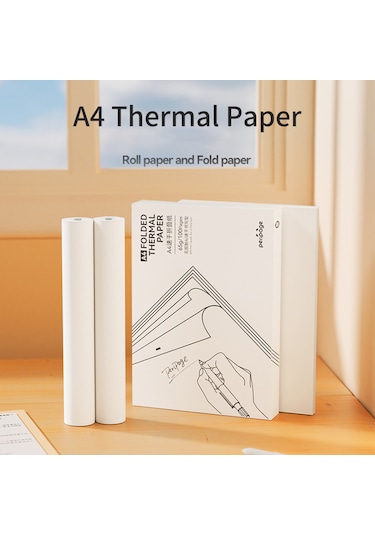Xiyyadms A40 Yazıcı İçin 100 Yaprak A4 Katlanabilir Termal Kağıt - 10-15 Yıl Muhafaza, Bisfenol A'sız, Üçlü Koruma 210x297mm