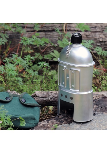 Mufunye Alüminyum Kamp Çamaşırı Seti: 850ml Matara, 600ml Bardak Ve Odun Fırını - Kamp, Dağcılık, Hayatta Kalma İçin Gümüş
