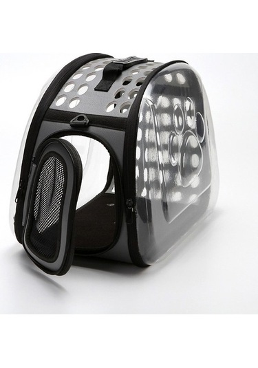 Fochsia Puppy Seyahat Nefes Alabilir Taşıma Çantaları, Boyut: S Gri