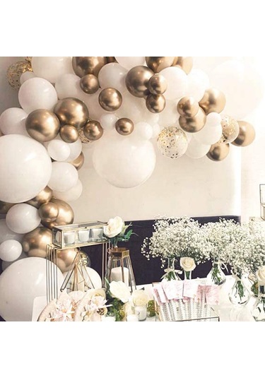 Siyah/beyaz Opsiyonel Dıy Balon Gerdanlık Yay Kiti Düğün Doğum Günü Yıldönümü Mezuniyet Partisi Dekorasyonu Dıy Alet Seti