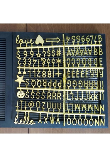 Gold Harf Seti, 121 Harf Karakterli Yazı Panosu İçin