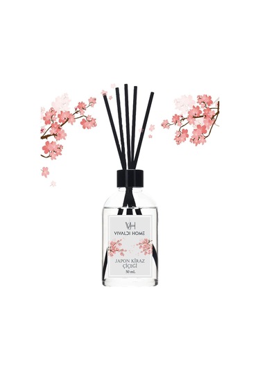 Vivaldi Home Japon Kiraz Çiçeği Çubuklu Oda Kokusu Esansiyel Uçucu Yağ 50 ML