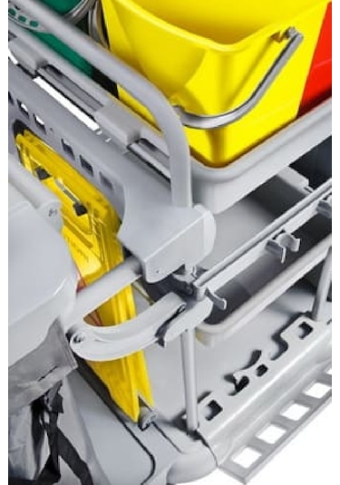 Safell SF3301 Brandalı Kat Temizlik - Otel Temizlik ve Çöp Toplama Arabası - Çift Kovalı Temizlik Arabası