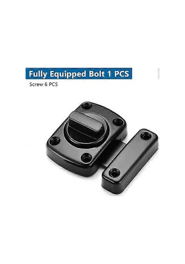 Çeşitli Kapılar İçin Uygun 1 Adet Siyah Döner Cıvatalı Kapı Kilidi