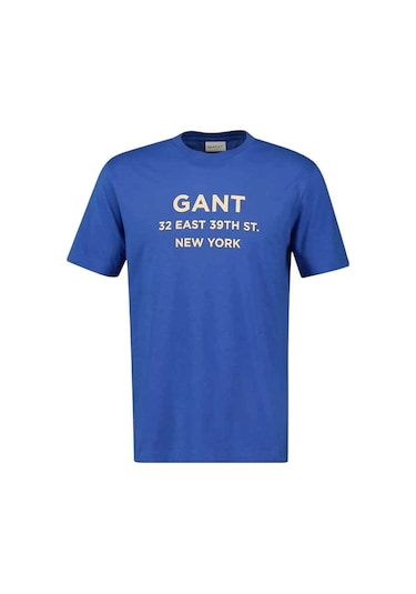 Gant Erkek T-shırt 2003301-407 Mavi