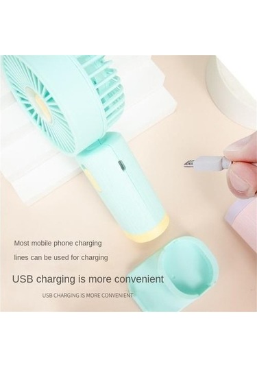 High Quality Shoe Bag 500 Ma Plastik El Fan, Yüksek Rüzgar Şarj Edilebilir, Öğrenci Yurtta Taşınabilir Basit Küçük Fan Için Uygun B8cxkk Sarı